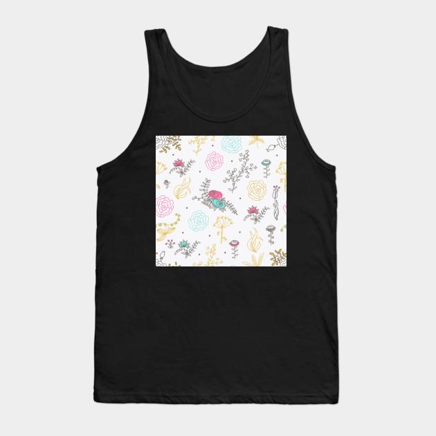 Elegance Seamless pattern with flowers Tank Top by Olga Berlet